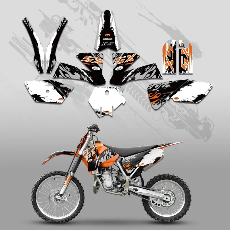 Full Graphics Decals Stickers Kit For Ktm Sx 85-105 2003-2005 1