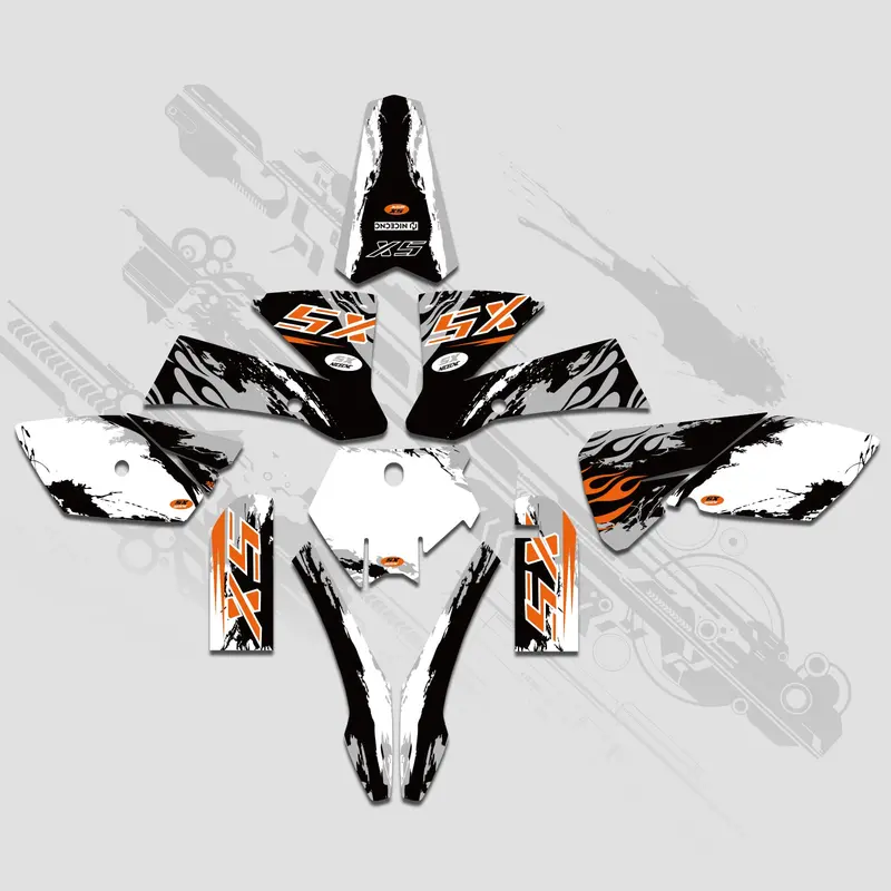 Full Graphics Decals Stickers Kit For Ktm Sx 85-105 2003-2005 2