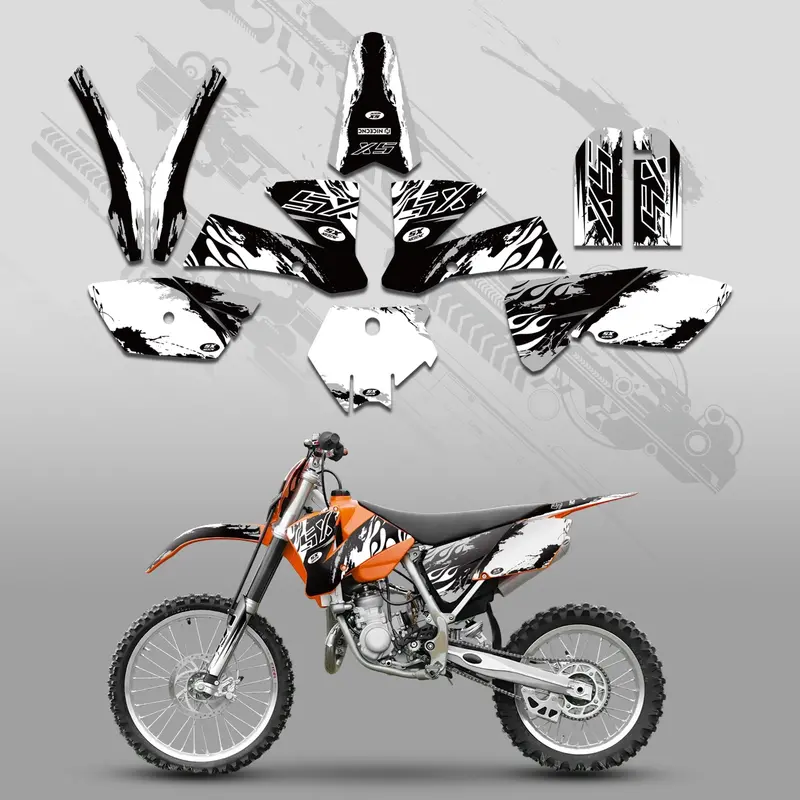 Full Graphics Decals Stickers Kit For Ktm Sx 85-105 2003-2005 2