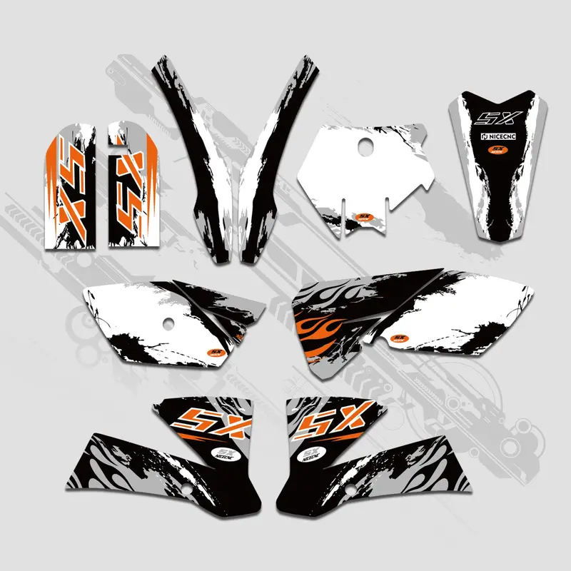 Full Graphics Decals Stickers Kit For Ktm Sx 85-105 2003-2005 3
