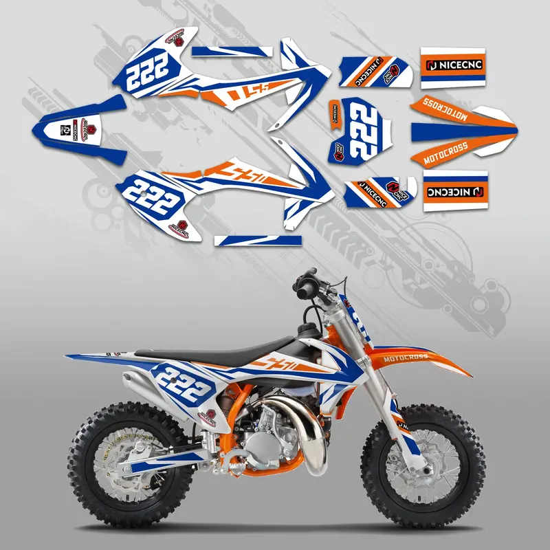Full Graphics Decals Stickers Kit For Ktm Sx50 2016-2022 1