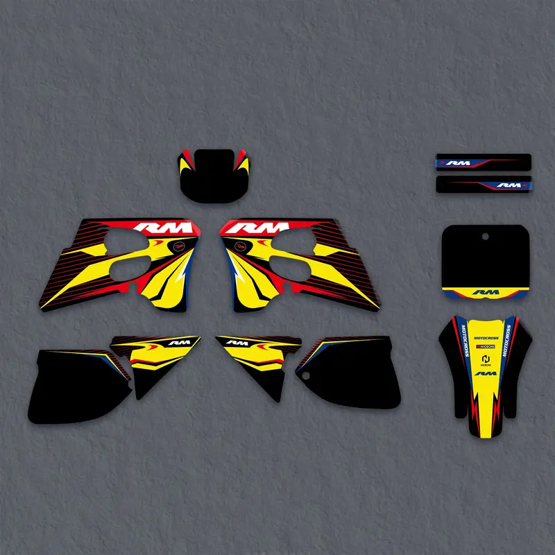 Full Graphics Decals Stickers Kit For Suzuki Rm125 Rm250 1993-1995 1