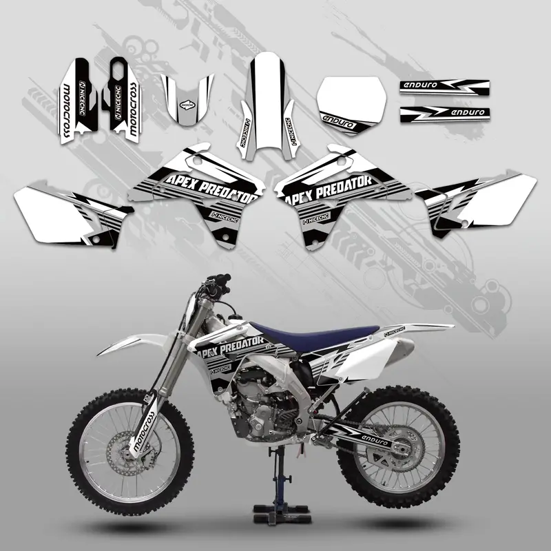 Full Graphics Decals Stickers Kit For Suzuki Rmz450 2007 1