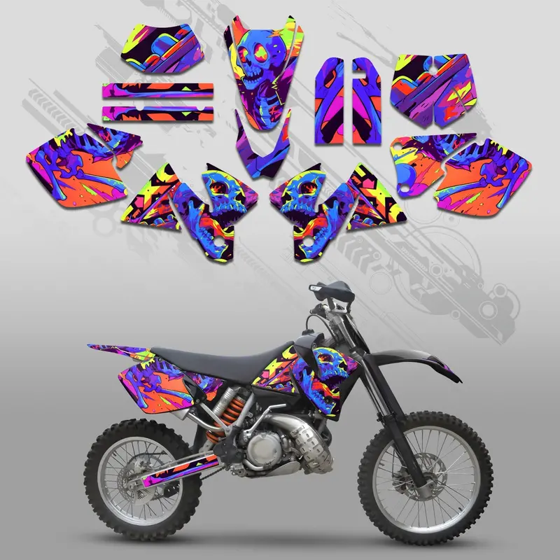 Full Graphics Decals Stickers Set For Ktm Exc 1998-2000 1