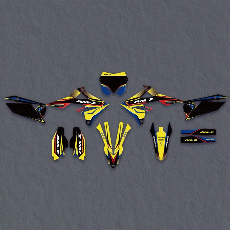 Full Graphics Decals Stickers Set For Suzuki Rmz250 19-25 Rmz450 18-25 1