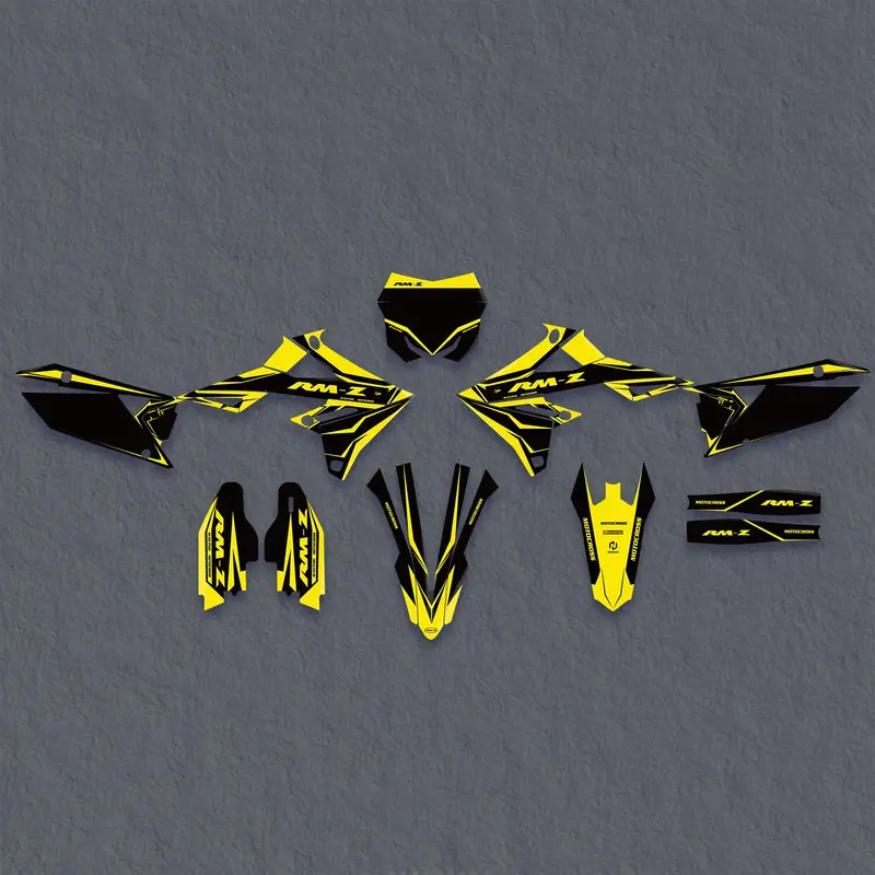 Full Graphics Decals Stickers Set For Suzuki Rmz250 19-25 Rmz450 18-25 2