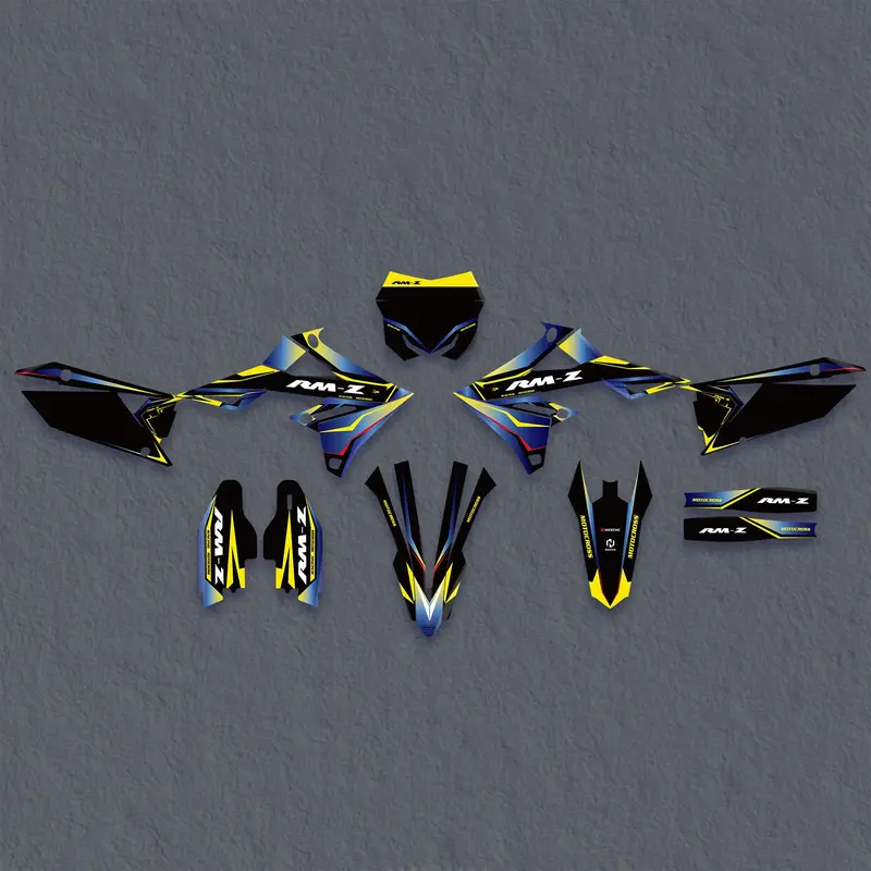 Full Graphics Decals Stickers Set For Suzuki Rmz250 19-25 Rmz450 18-25 3