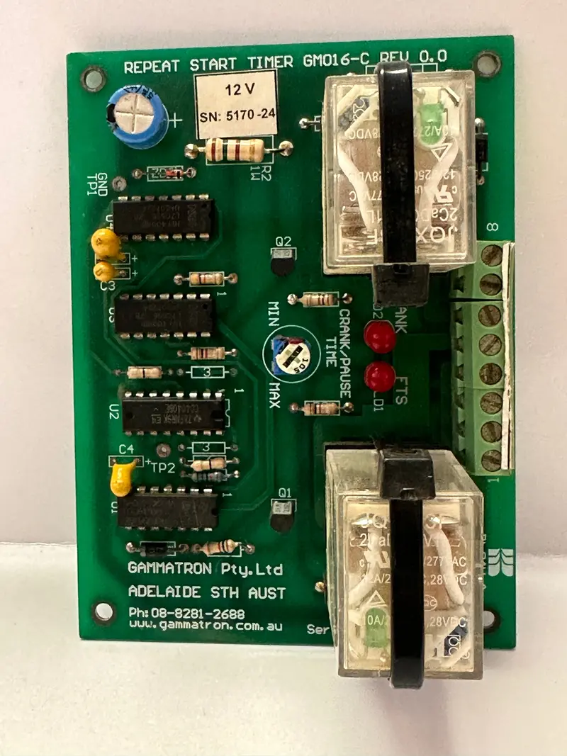 Gammatron Card, Repeat Start Timer 12Vcd Gm016-C 1