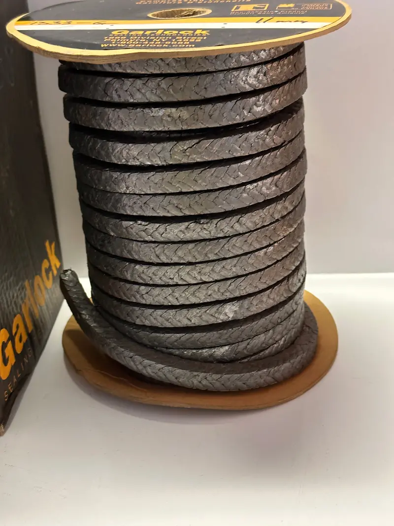 Garlock Compression Packing, Flexible Graphite 1333-G-Sq/41033-2028 1