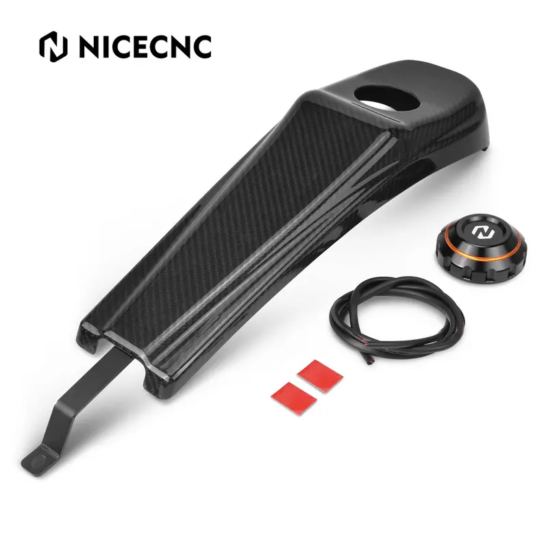 Gas Tank Cap W/Carbon Fiber Dash Insert Panel For Harley Electra Road Street Glide 1