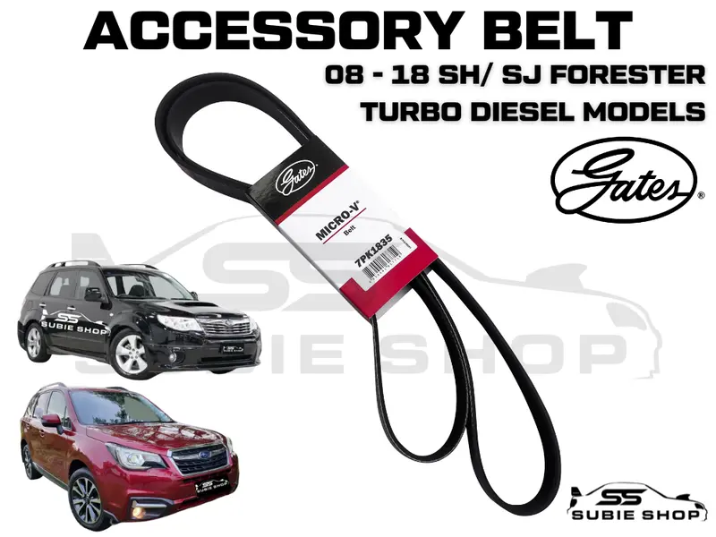 Gates Accessory Serpentine Belt For Subaru Forester Sh & Sj Turbo Diesel 08 - 18 1