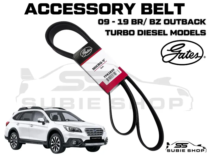 Gates Accessory Serpentine Belt For Subaru Outback Br & Bs Turbo Diesel 09 - 19 1