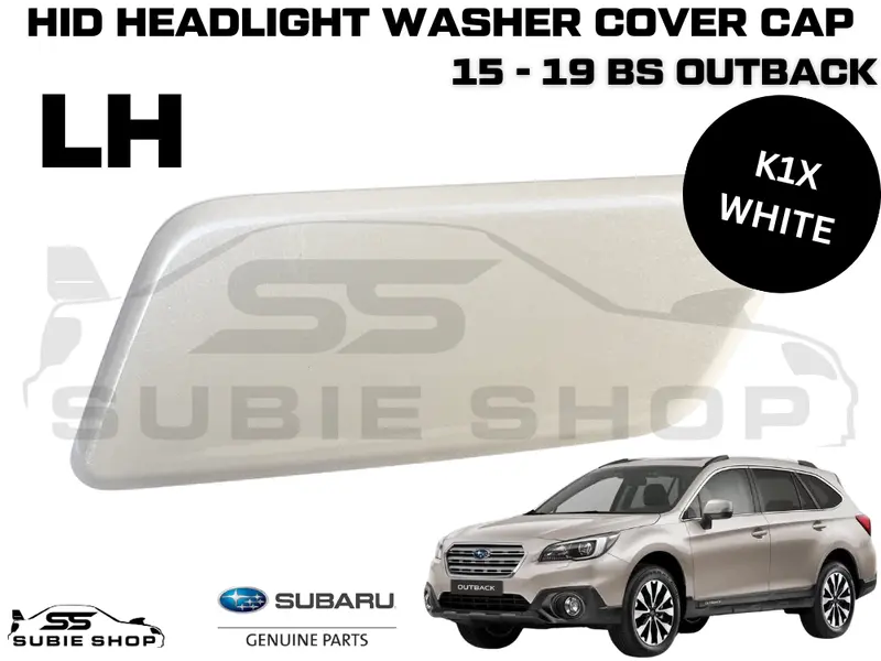 Genine Front Bumper Headlight Washer Cap Cover 15 - 17 Subaru Outback Bs Lh White 1