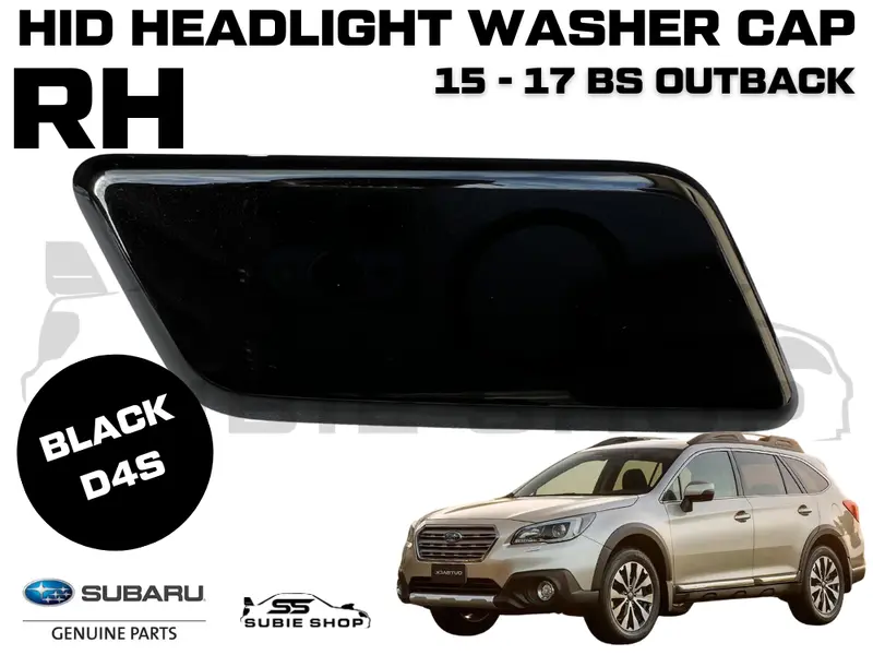 Genine Front Bumper Headlight Washer Cap Cover 15-17 Subaru Outback Bs Rh Black 1