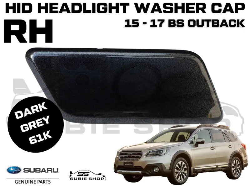 Genine Front Bumper Headlight Washer Cap Cover 15 - 17 Subaru Outback Bs Rh Grey 1