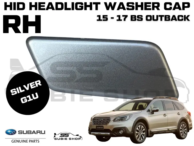 Genine Front Bumper Headlight Washer Cap Cover 15-17 Subaru Outback Bs Rh Silver 1