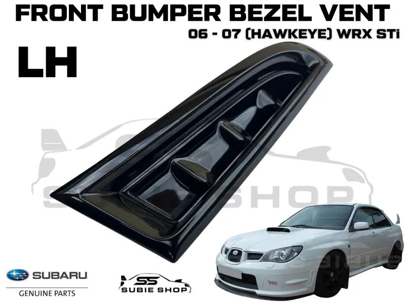 Genuine 06-07 Subaru Impreza Wrx Hawkeye Sti Bumper Side Vent Trim Panel Black 1