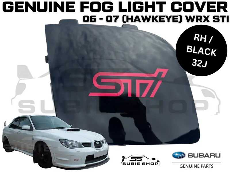 Genuine 06-07 Subaru Impreza Wrx Hawkeye Sti Fog Light Cover Surround Black 32J 1