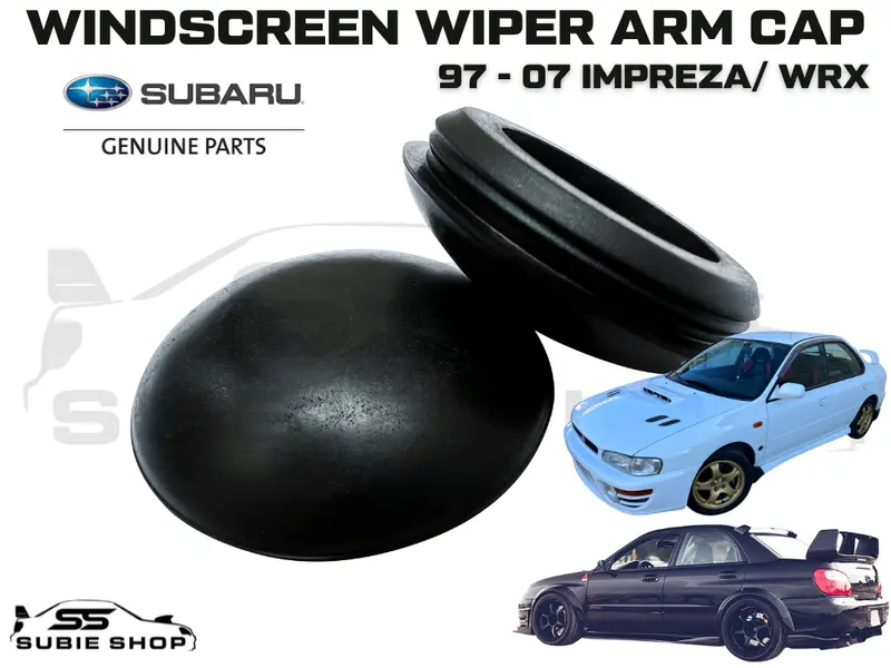 Genuine 2 X Windscreen Wiper Arm Nut Bolt Cover Cap 92-07 Subaru Impreza Wrx Sti 1