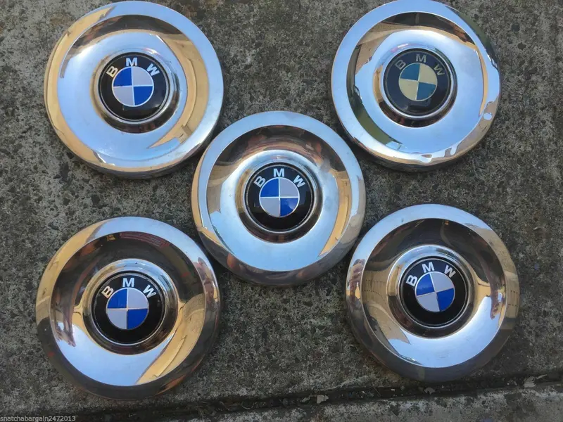 Genuine Bmw Vintage 1960'S 1970'S Original Hub Caps Wheel Covers Full Set Of 5 1