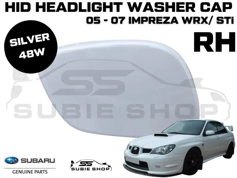 Genuine Headlight Washer Cap Cover 05 - 07 Subaru Impreza Gd Wrx Sti Rh Silver 48W 1