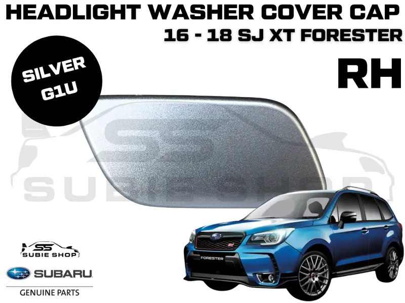 Genuine Headlight Washer Cap Cover 16 -18 Subaru Forester Sj Xt Right Silver G1u 1