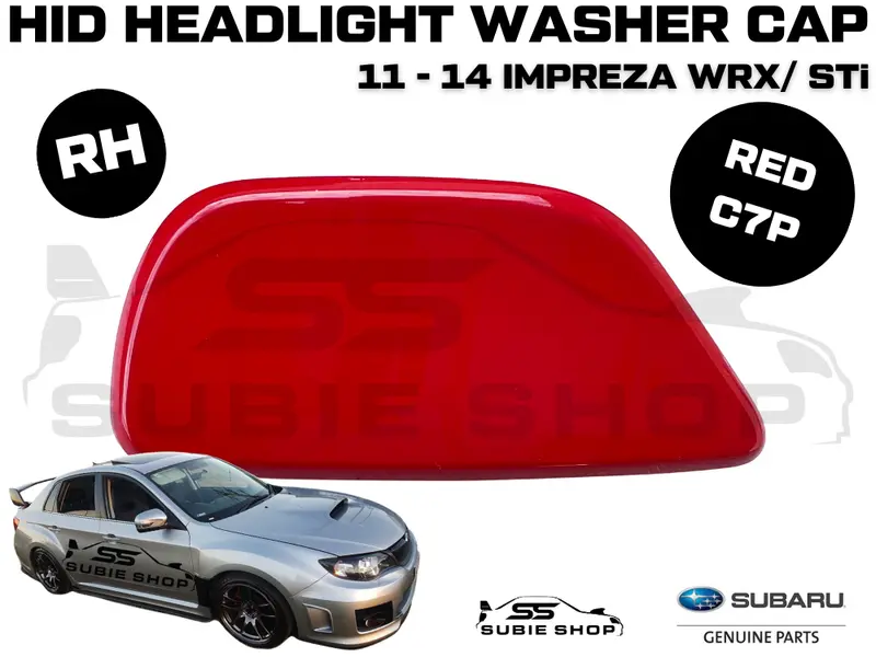 Genuine Headlight Washer Cap Cover 2011 - 14 Subaru Impreza G3 Wrx Sti Rh Red 1