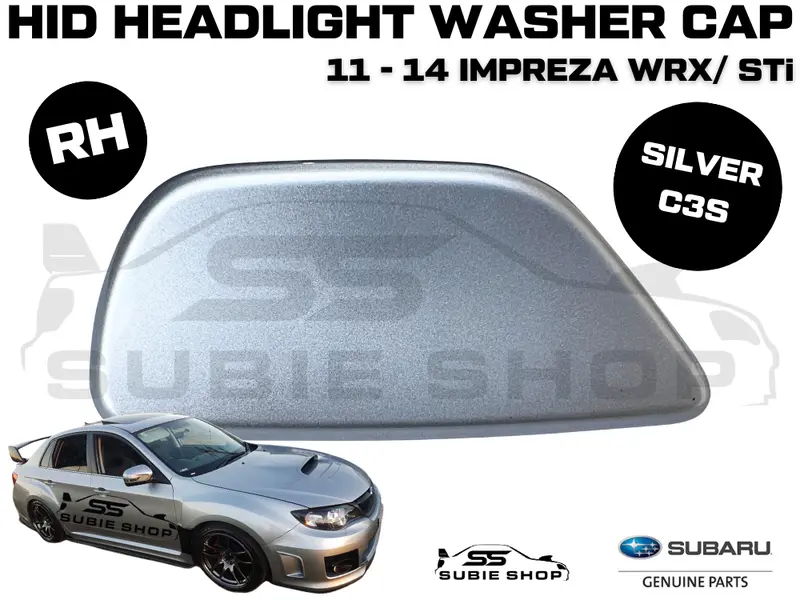 Genuine Headlight Washer Cap Cover 2011 - 14 Subaru Impreza G3 Wrx Sti Rh Silver 1