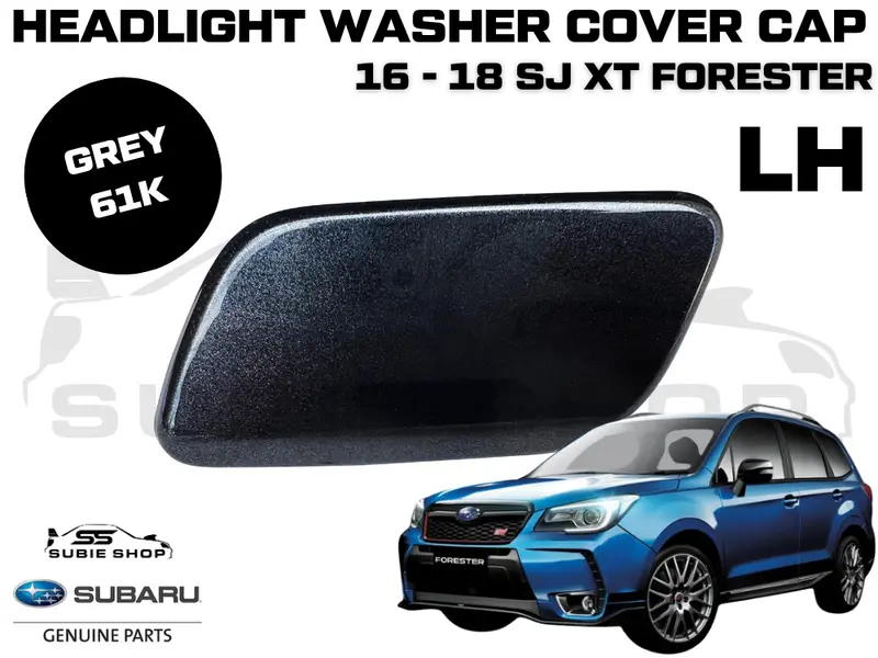 Genuine Headlight Washer Cap Cover 2016 - 18 Subaru Forester Sj Xt Left Grey 61K 1