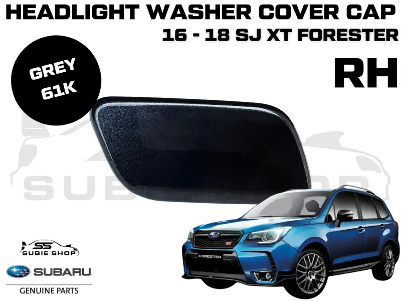 Genuine Headlight Washer Cap Cover 2016 -18 Subaru Forester Sj Xt Right Grey 61K 1