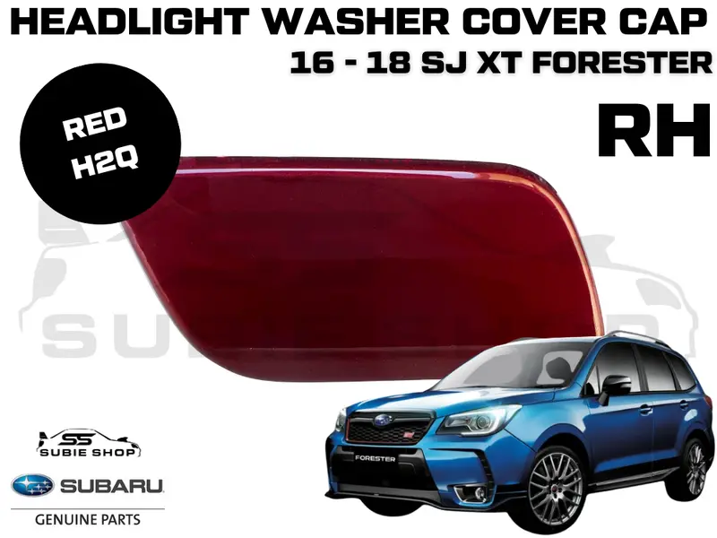 Genuine Headlight Washer Cap Cover 2016 - 18 Subaru Forester Sj Xt Right Red H2q 1
