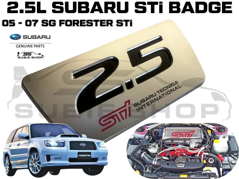 Genuine Jdm Subaru Forester Sg Xt Sti 05 - 07 Engine Badge Logo Emblem 2.5 Ej255 1