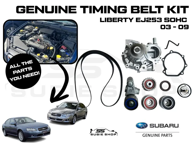 Genuine Oem 03 - 09 Subaru Liberty Ej253 Sohc Timing Belt Water Pump Kit 1