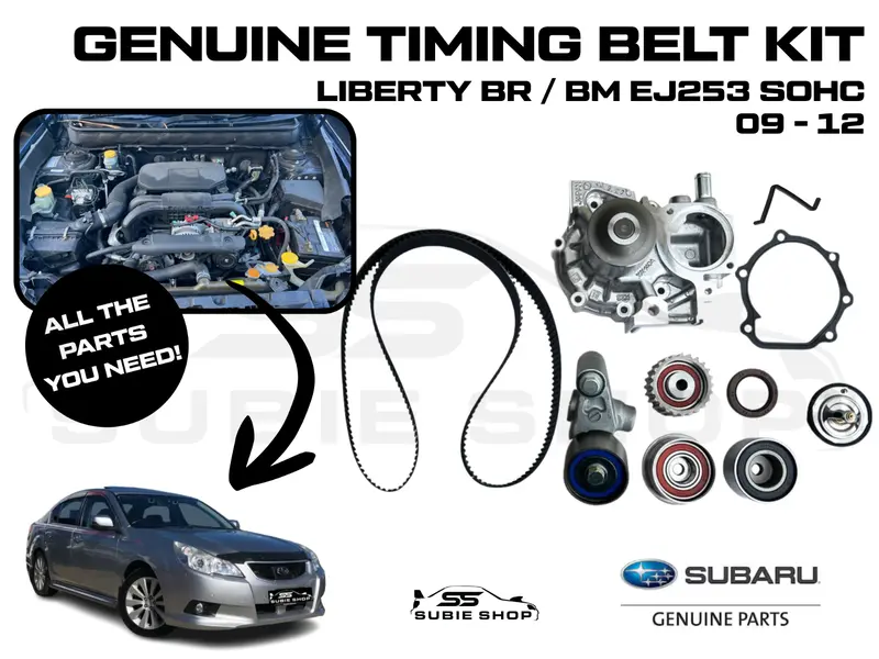 Genuine Oem 09 - 12 Subaru Liberty Br / Bm Ej253 Sohc Timing Belt Water Pump Kit 1