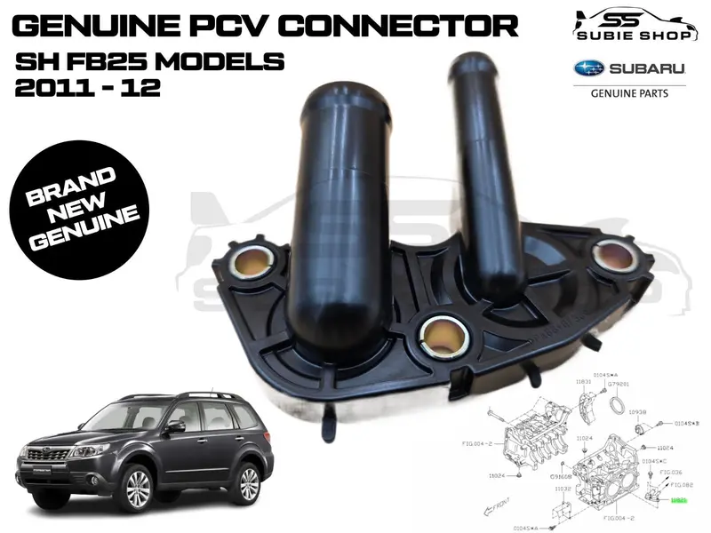 Genuine Oem Subaru Forester Sh Fb25 2011 - 12 Pcv Valve Hose Connector Plate 1