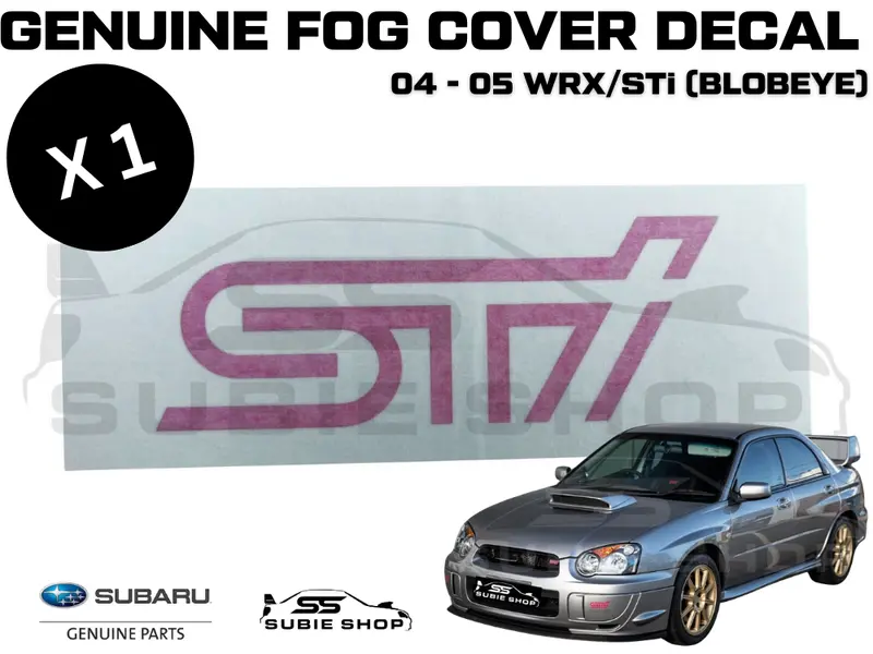 Genuine Oem Subaru Impreza Blob 04 - 05 Gd Wrx Sti Front Fog Cover Sticker Decal 1