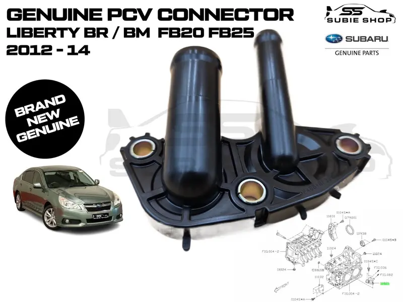 Genuine Oem Subaru Liberty Fb25 2012 - 14 Pcv Hose Pipe Coolant Connector Plate 1