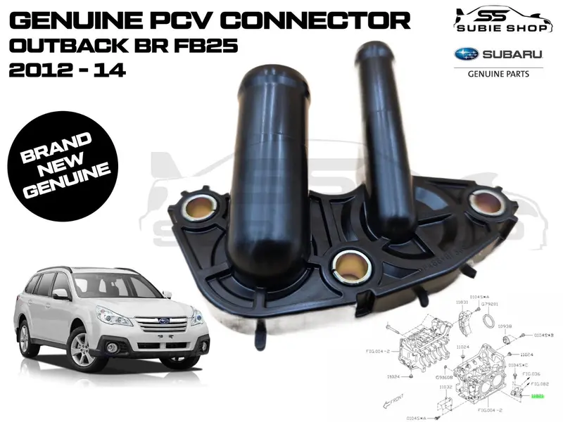 Genuine Oem Subaru Outback Br Fb25 2012-14 Pcv Hose Pipe Coolant Connector Plate 1
