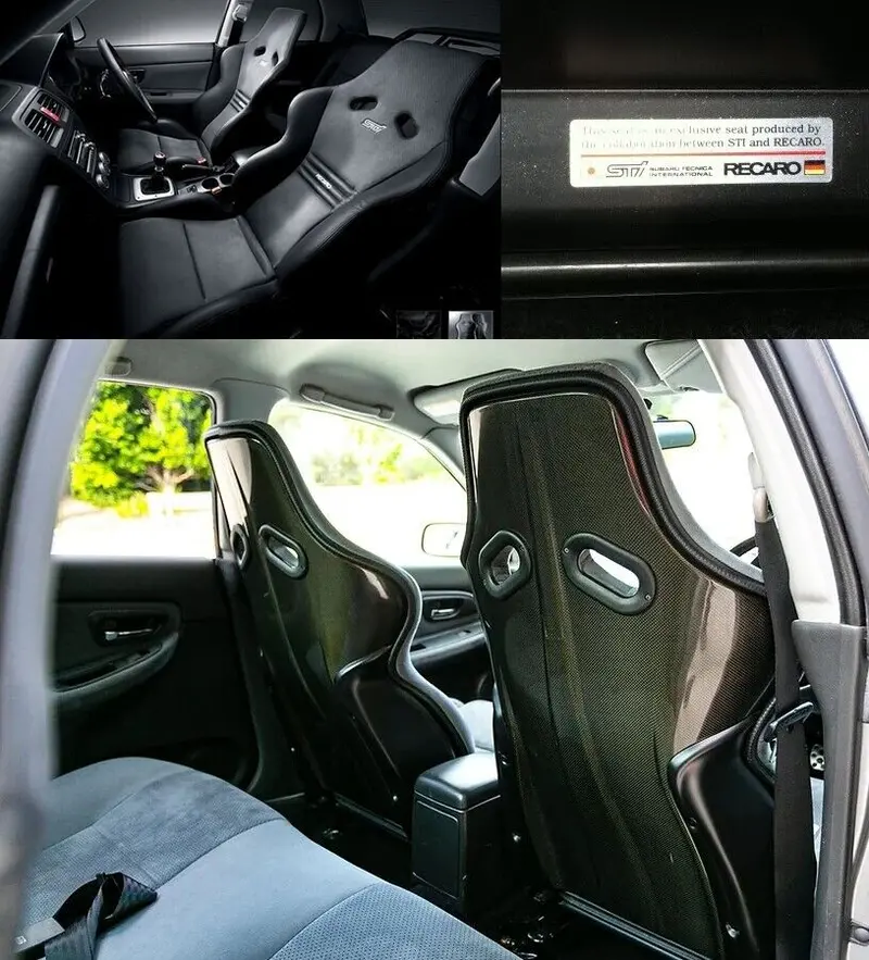 Genuine Oem Subaru Recaro Seat Metal Aluminum Label Wrx Sti Sticker Decal S203 2