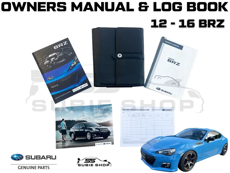 Genuine Subaru Brz 12-16 Factory Owners Manual Log Service Book Wallet Set Pouch 1