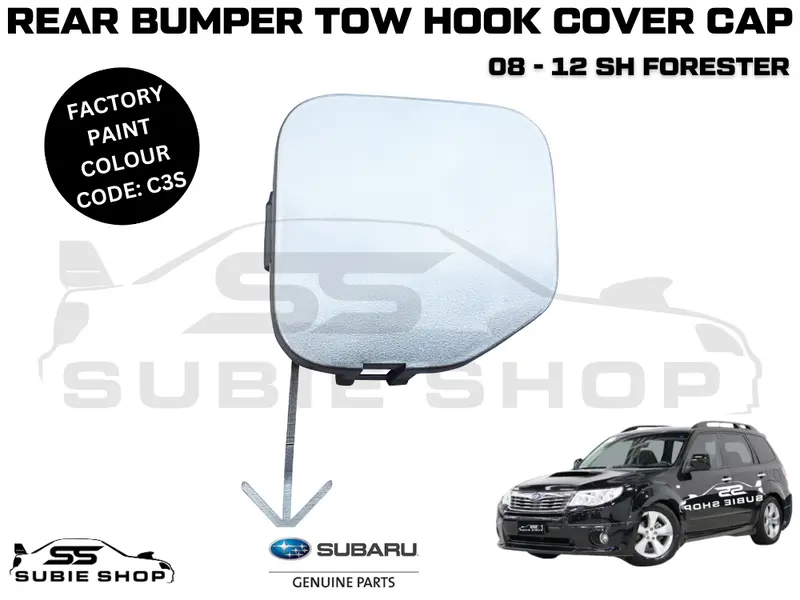 Genuine Subaru Forester 08 - 12 Sh Xt Rear Bumper Bar Tow Hook Cap Cover Silver 1