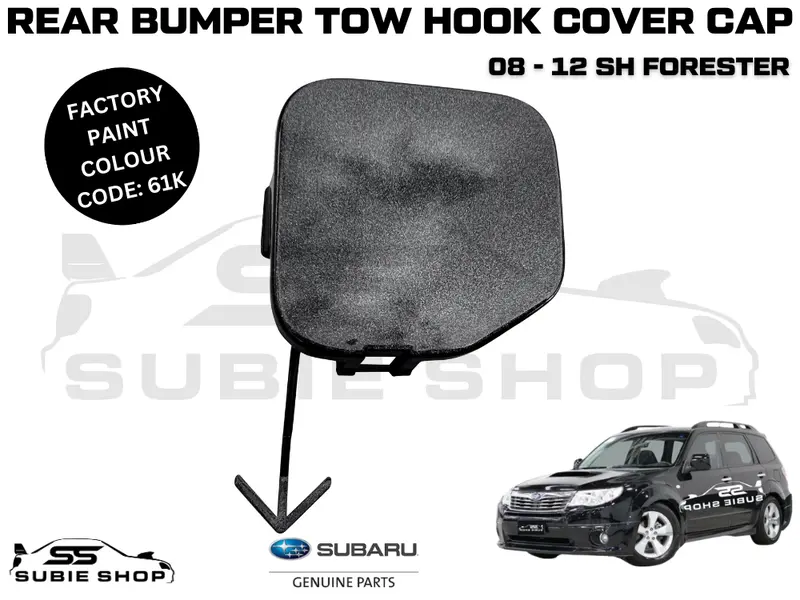 Genuine Subaru Forester 08 - 12 Sh Xt Rear Bumper Bar Tow Hook Cover Grey 61K 1