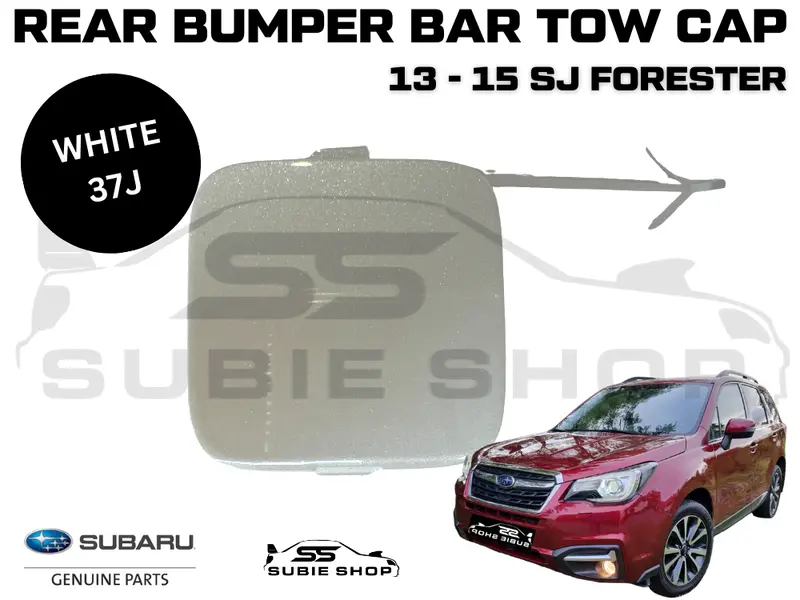 Genuine Subaru Forester 2013 -15 Sj Rear Bumper Bar Tow Hook Cap Cover White 37J 1