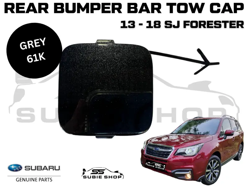 Genuine Subaru Forester 2013 -18 Sj Rear Bumper Bar Tow Hook Cap Cover Grey 61K 1