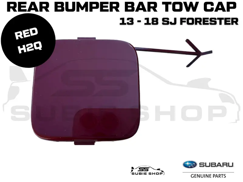 Genuine Subaru Forester 2013 - 18 Sj Rear Bumper Bar Tow Hook Cap Cover Red H2q 1