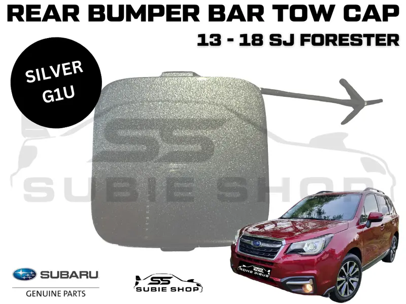 Genuine Subaru Forester 2013-18 Sj Rear Bumper Bar Tow Hook Cap Cover Silver G1u 1