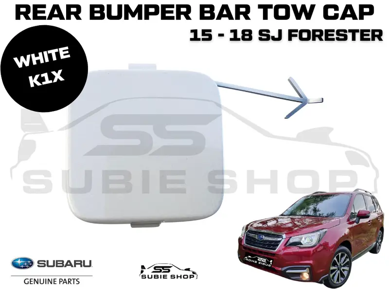 Genuine Subaru Forester 2015 -18 Sj Rear Bumper Bar Tow Hook Cap Cover White K1x 1
