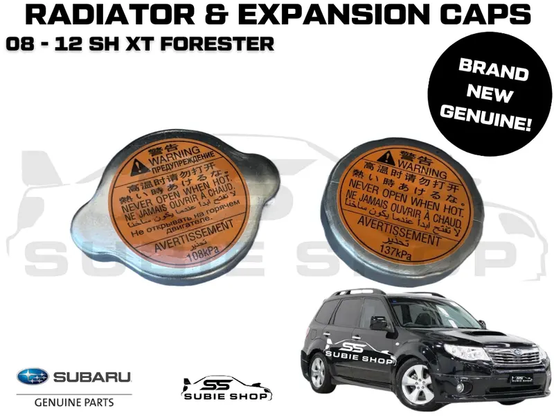 Genuine Subaru Forester Shxt Ej255 08 -12 Turbo Radiator Expansion Tank Cap Pair 1