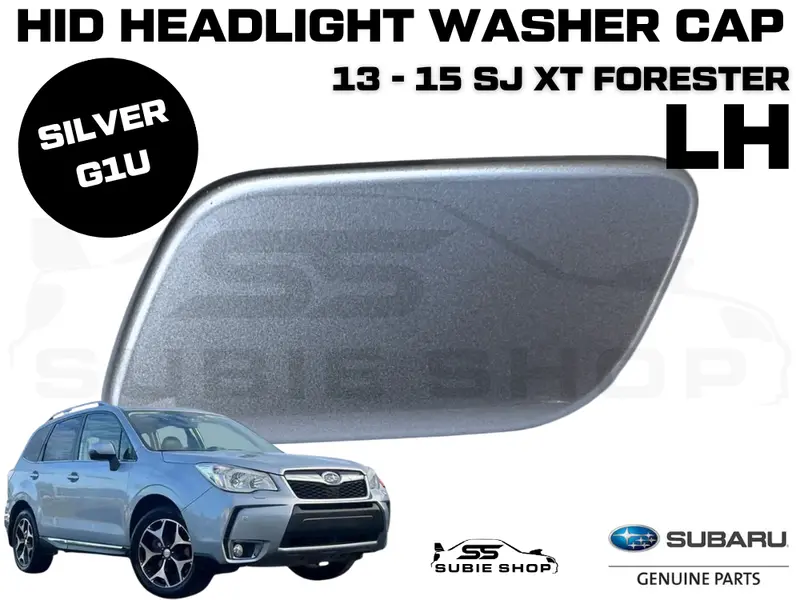 Genuine Subaru Forester Sjxt 2013 -2015 Headlight Washer Cap Cover Silver G1u Lh 1