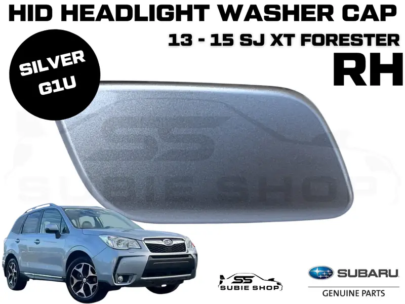 Genuine Subaru Forester Sjxt 2013 -2015 Headlight Washer Cap Cover Silver G1u Rh 1